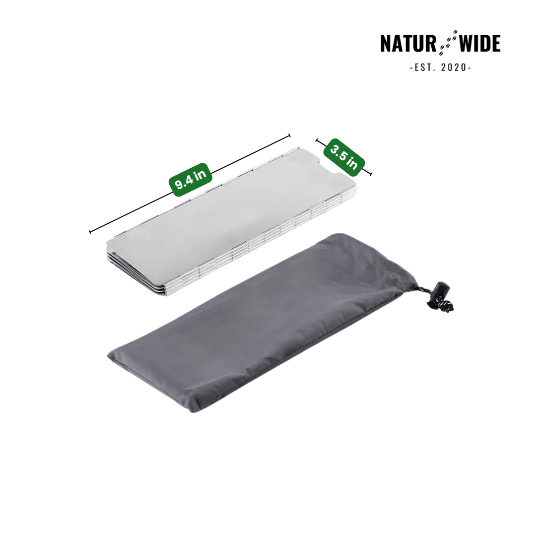 Ultralight 9-Plate Foldable Camping Stove Windshield