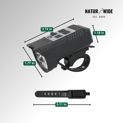 20W Rechargeable 9-LED Bike Headlight & Power Bank