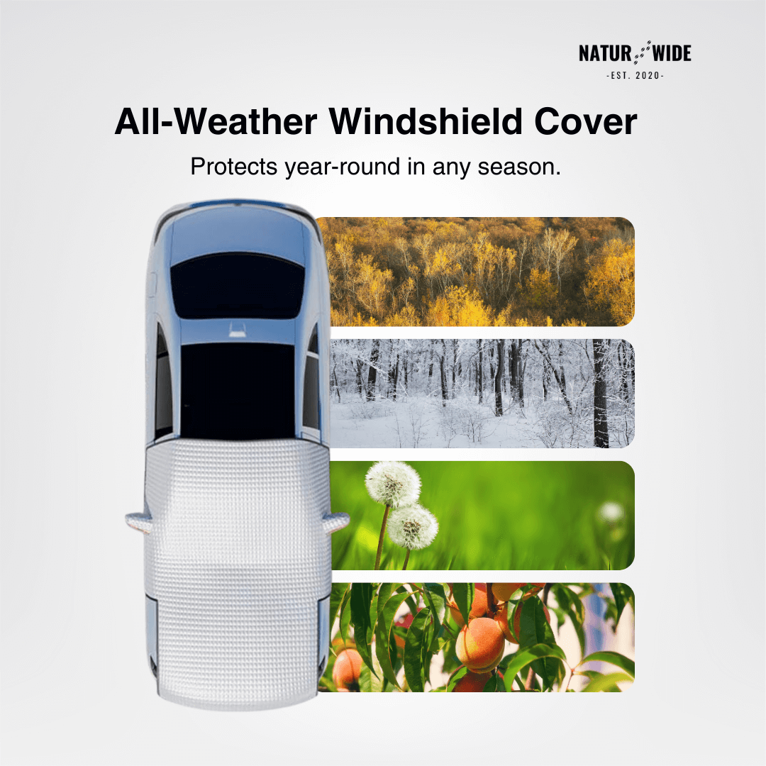 Car Windshield Snow Cover – Frost &amp; Sun Protection for Sedans &amp; SUVs
