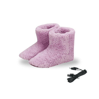 USB Heated Slippers – Rechargeable, Washable & Super Soft Foot Warmers