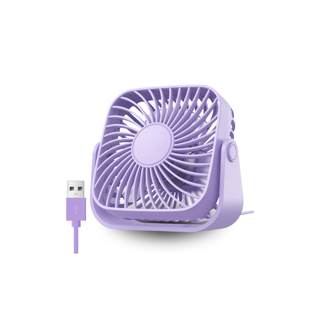 USB Mini Desk Fan – 4-Inch Portable 3-Speed 360° Adjustable Fan