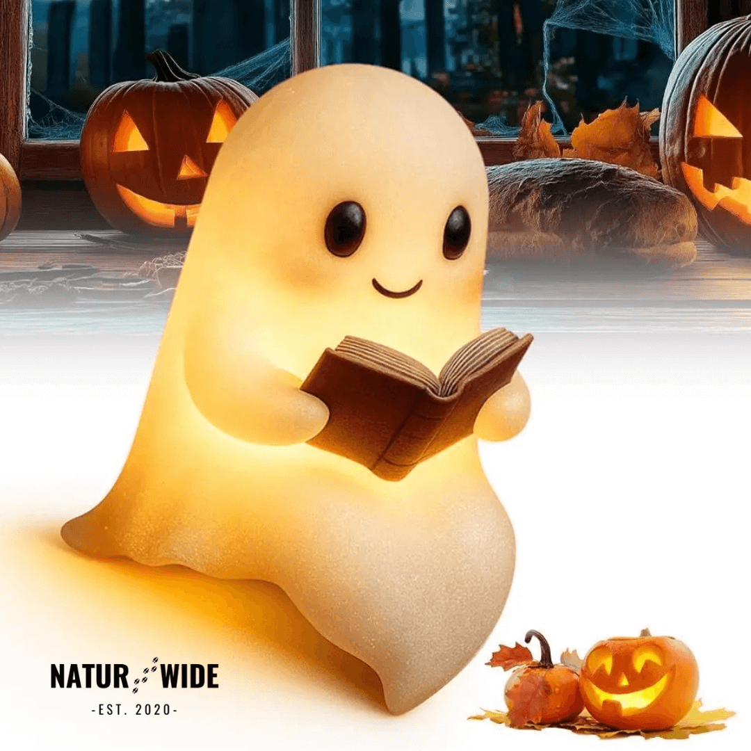 Cute Ghost Reading Lamp – 3D LED Night Light & Decor