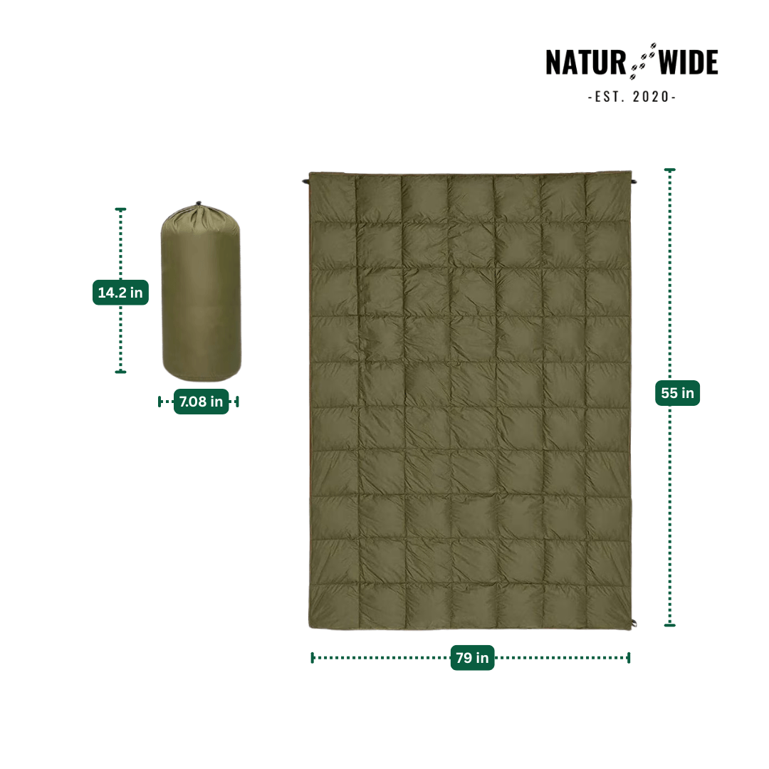 Ultralight Waterproof Camping Blanket Poncho – Wearable Quilt