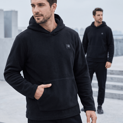 USB Heated Hoodie – Unisex Zip-Up with Thick Wool Lining
