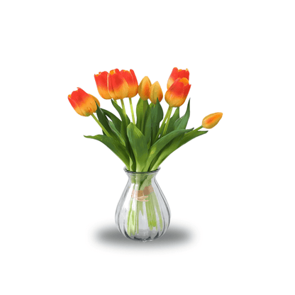 5-Piece Bundle Artificial Tulips – Realistic Faux Flowers