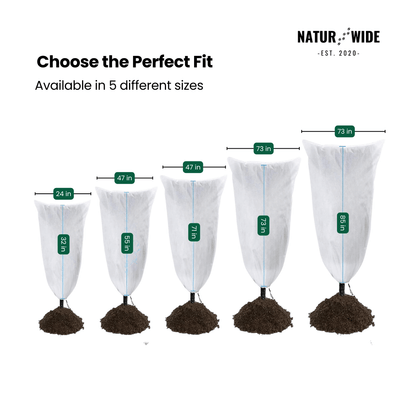 Winter Plant Protection Bag – Fleece Frost Cover with Zipper