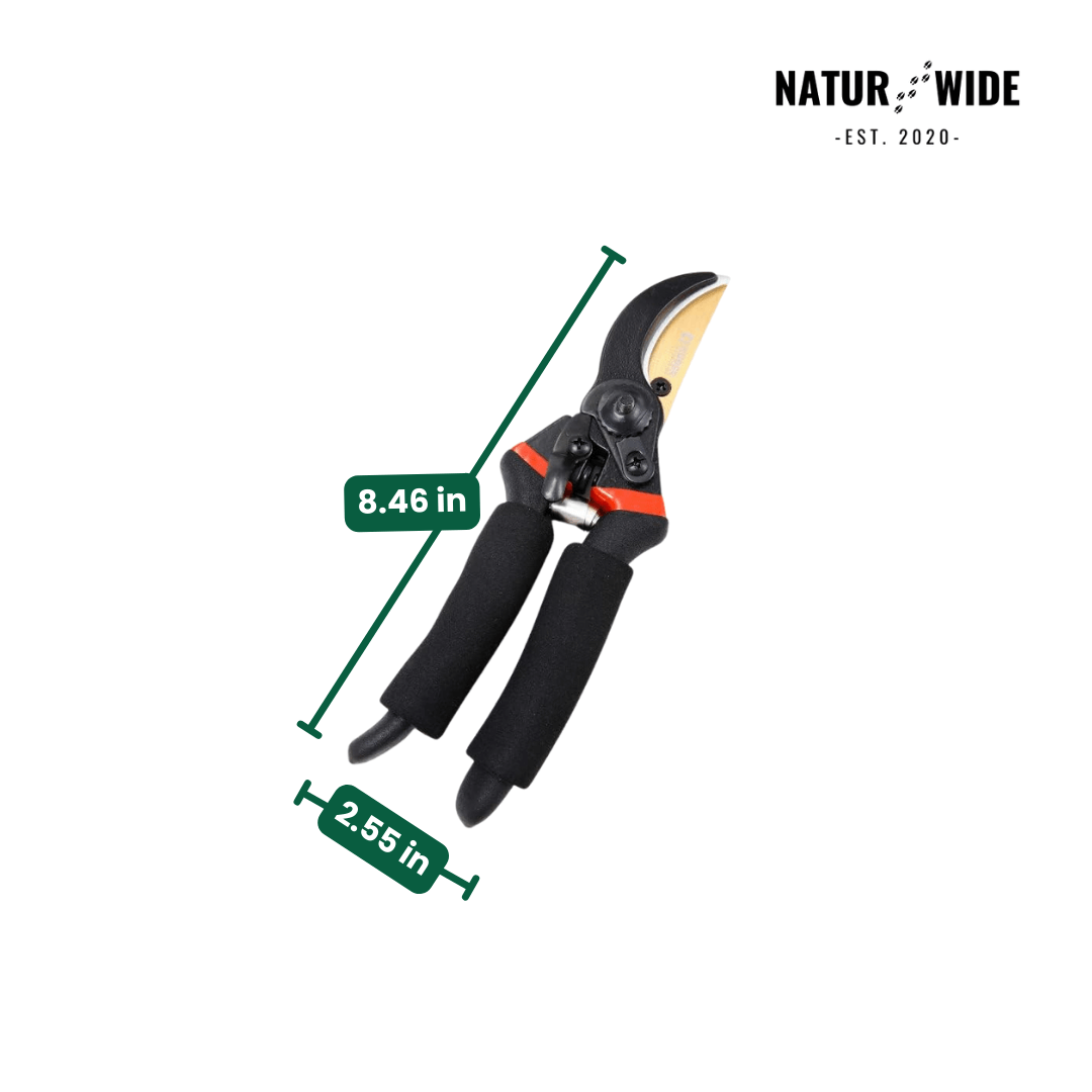 AIRAJ 8.5 Inch Pruner Shears SK5 Blade Pruning Scissors for Bonsai Fruit Trees Flowers Pruners，Ergonomic Non-slip Handles