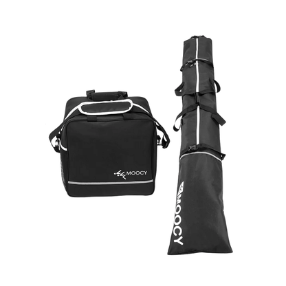 2-Piece Ski Bag Set – Ski Carrier &amp; Boot Bag Combo (Adjustable up to 80")