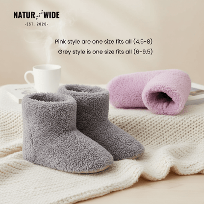 USB Heated Slippers – Rechargeable, Washable & Super Soft Foot Warmers