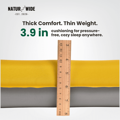 NaturWide 7.6R Camping Sleeping Pad – Ultralight, Self-Inflating & Double-Reinforced