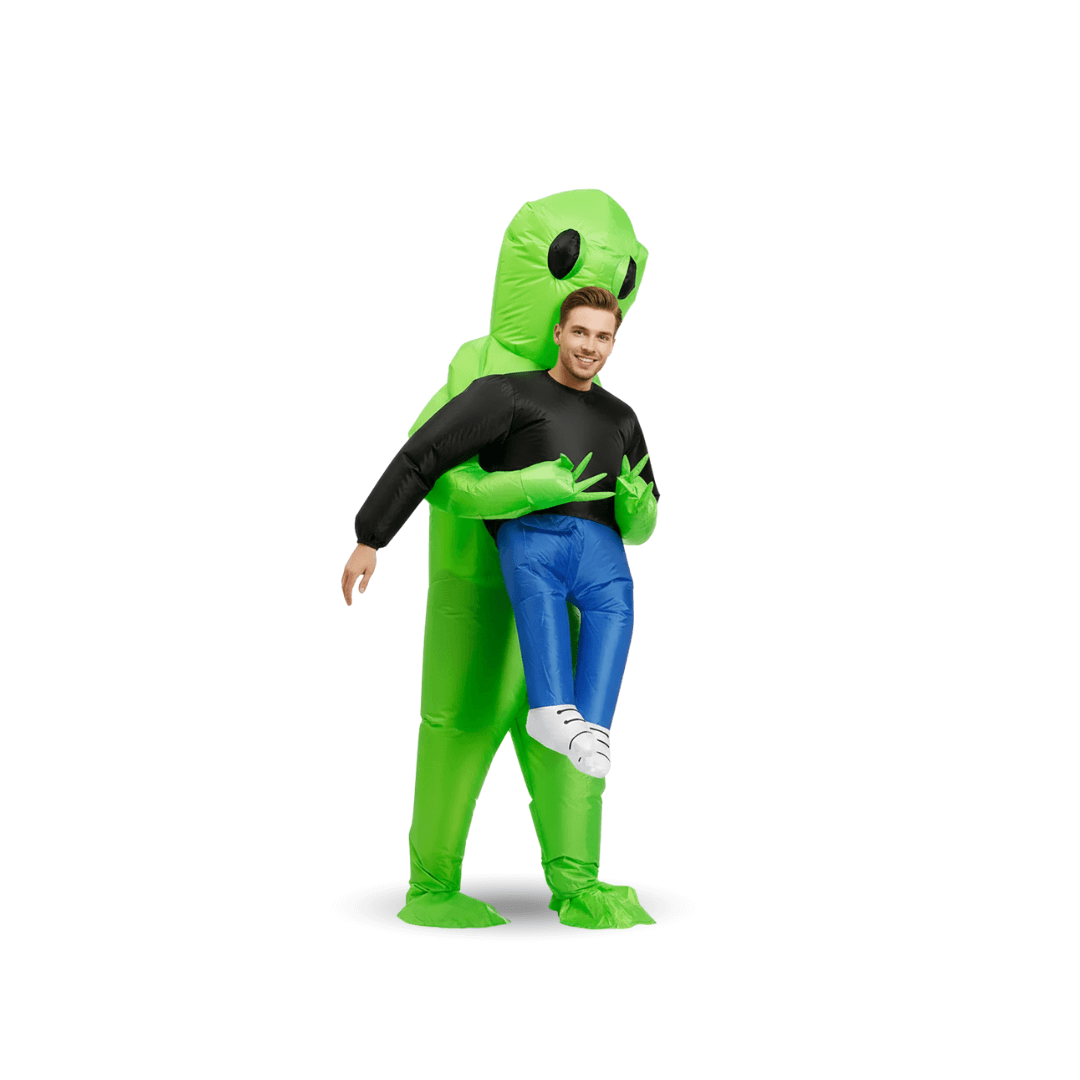 Inflatable Alien Costume – Funny “Pick Me Up” Illusion Suit