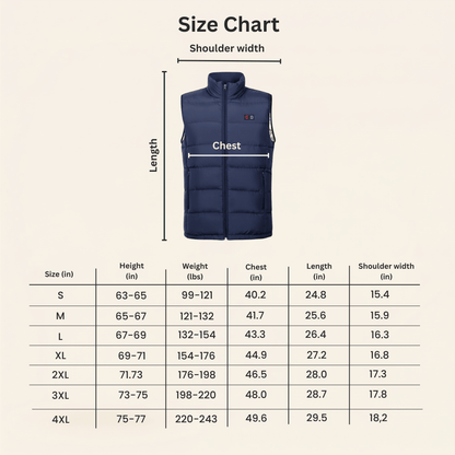 Heated Vest with 9 Heating Zones, Power Bank USB – view 2