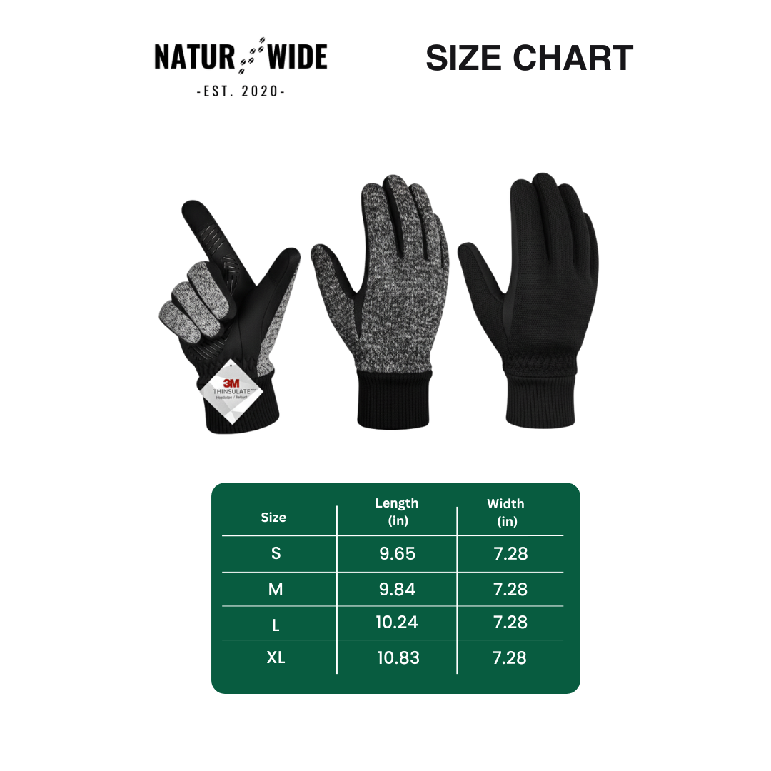 Winter Outdoor Sport Gloves – Touchscreen, Windproof & Anti-Slip Gloves