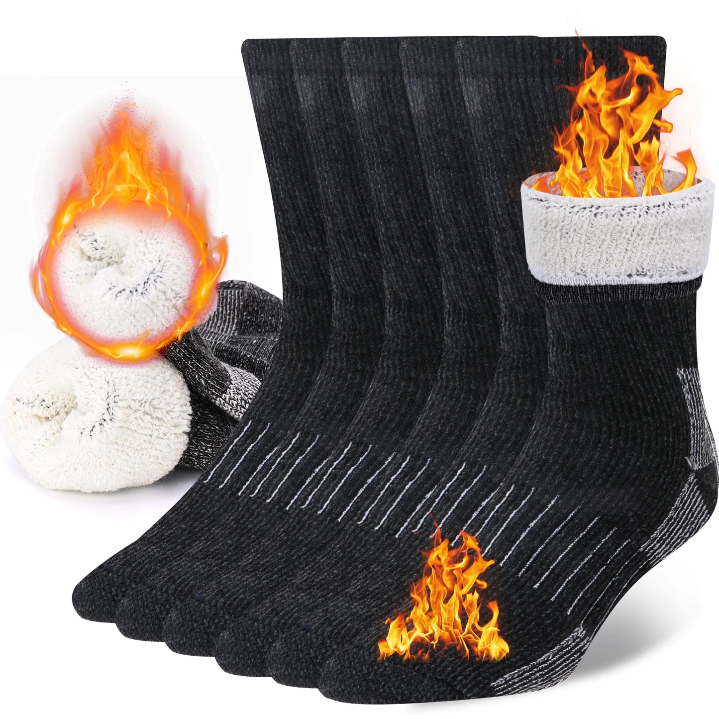 Naturwide Merino Wool Socks – 3-Pack for Men & Women