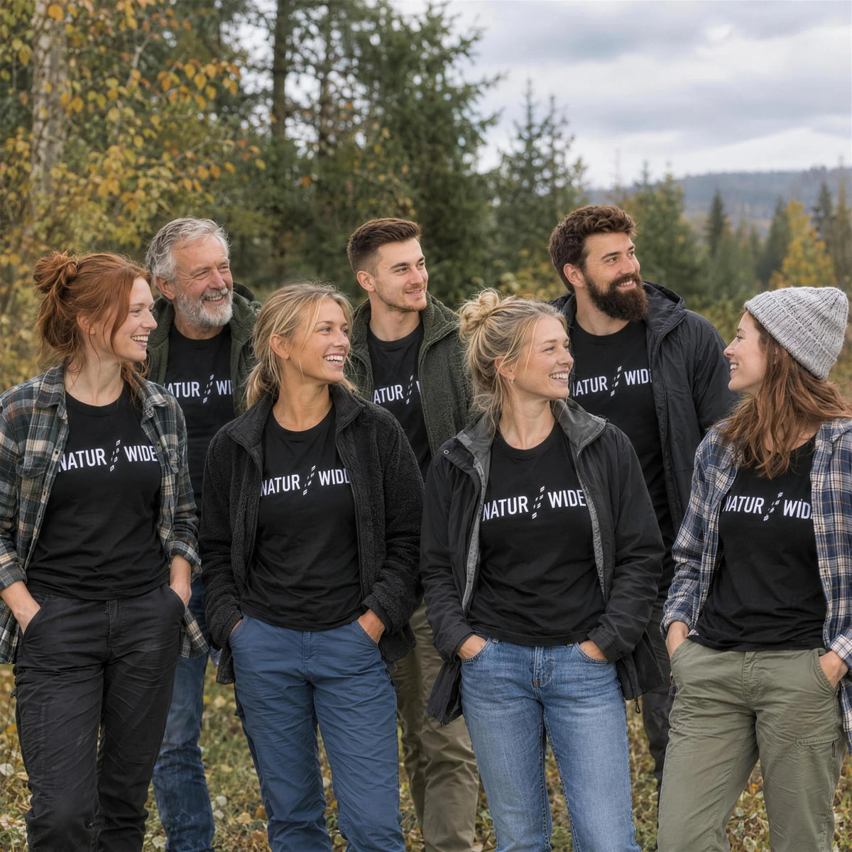 The NaturWide team at the edge of a forest